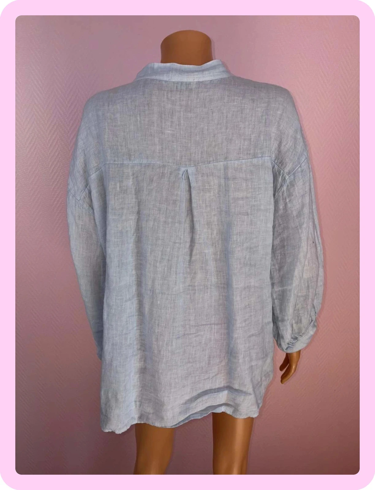 Chemise en lin mujer, talla S de esquina – photo 4